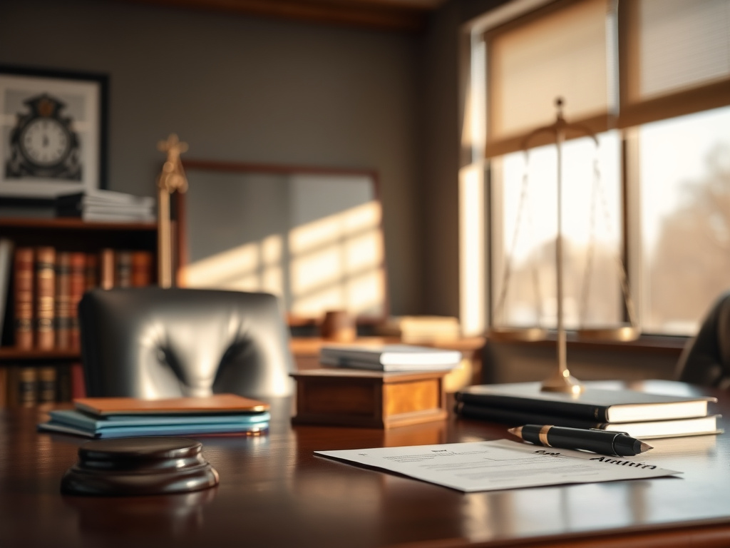 Attorney office desk — los angeles freeway accident lawyer