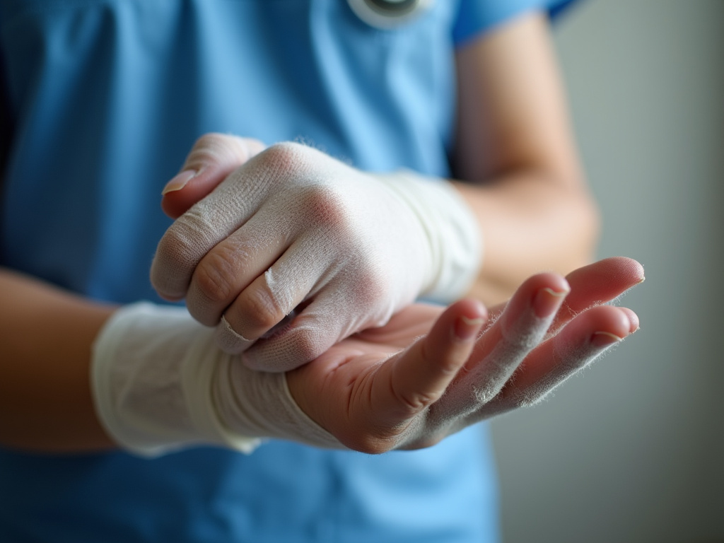 Bandaged hand — dog bite lawyer phoenix