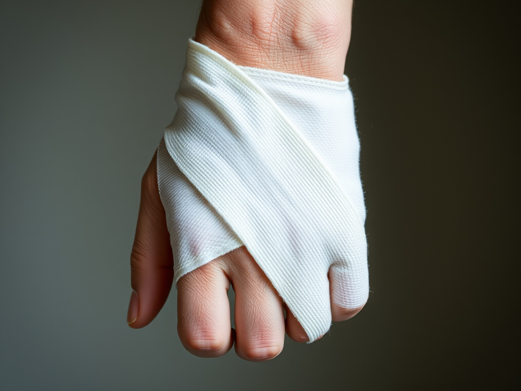 Bandaged hand — dog bite lawyer phoenix
