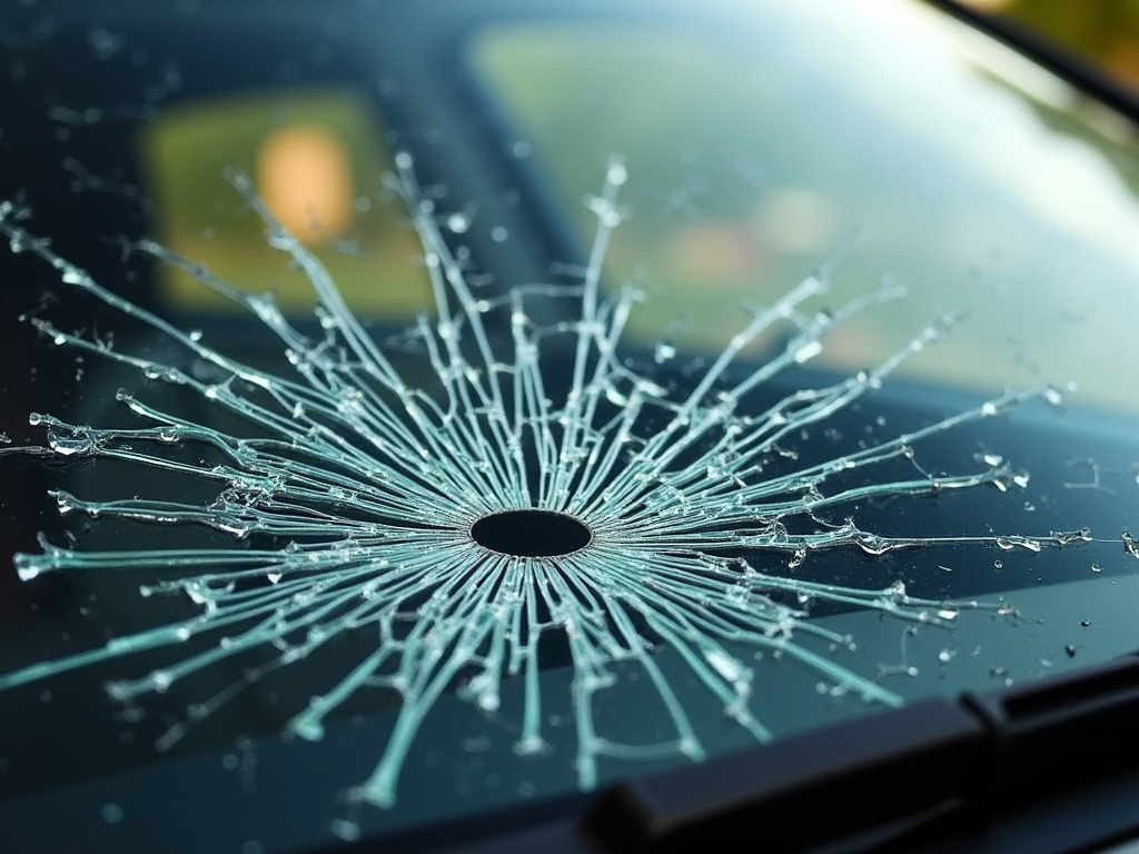 Broken windshield glass — los angeles truck accident lawyer