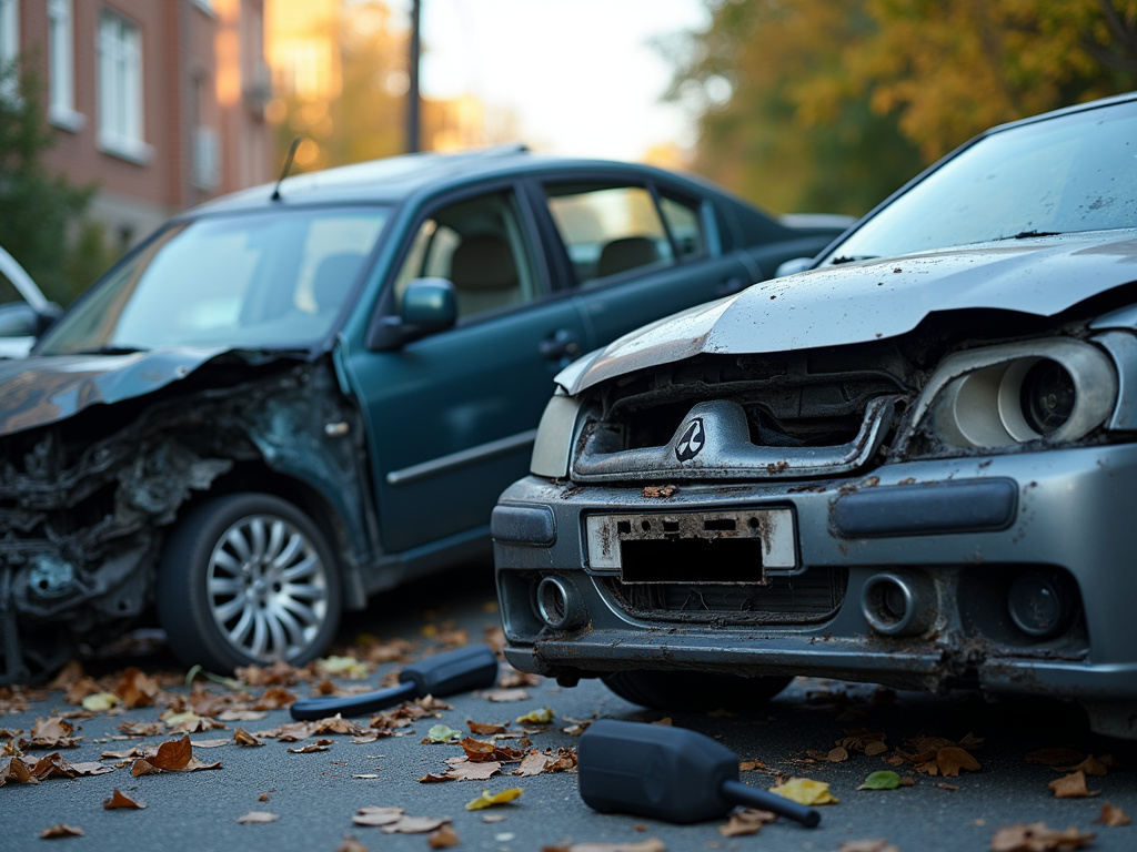 Car accident wreckage — personal injury lawyer phoenix