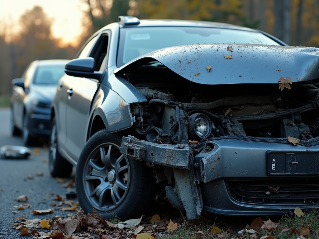 Car crash wreckage — los angeles car accident lawyer