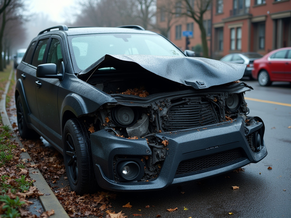 Car crash wreckage — los angeles freeway accident lawyer