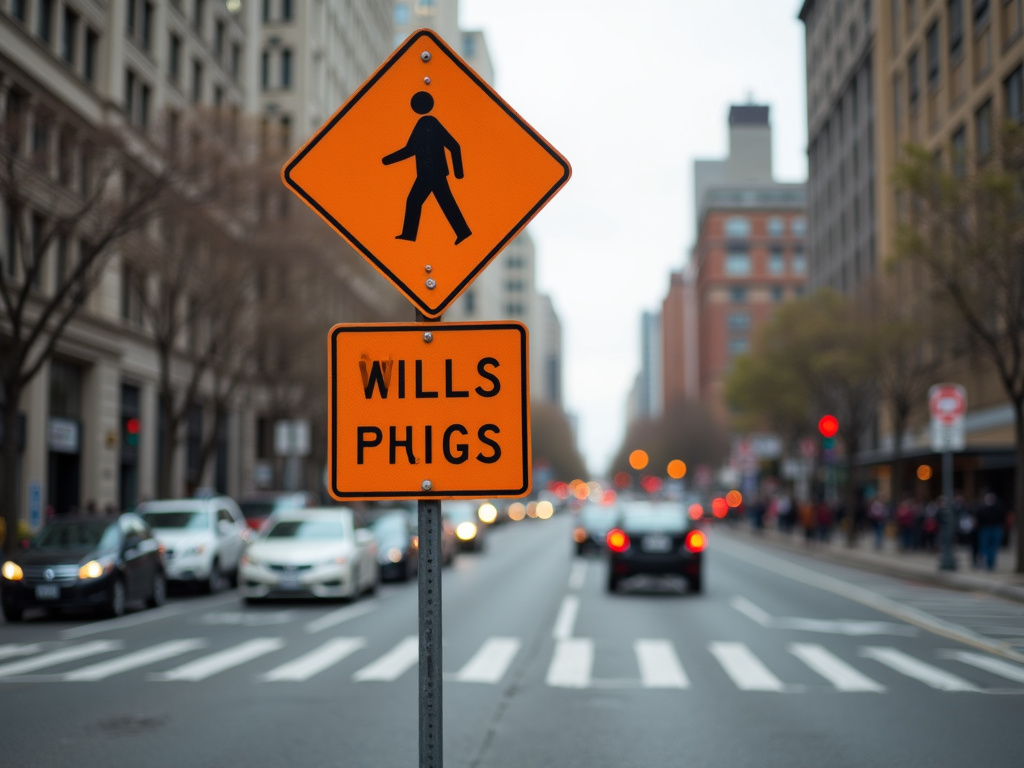 Crosswalk sign — bicycle accident lawyer phoenix