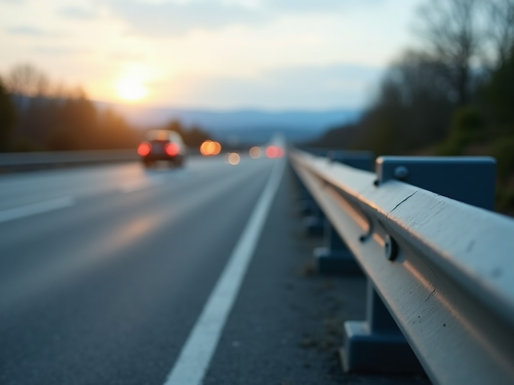 Freeway guardrail — los angeles freeway accident lawyer