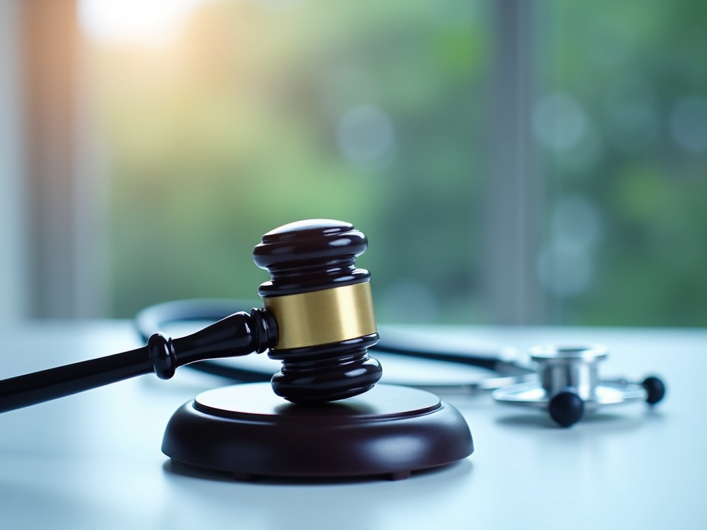 Gavel and stethoscope — birth injury lawyer phoenix