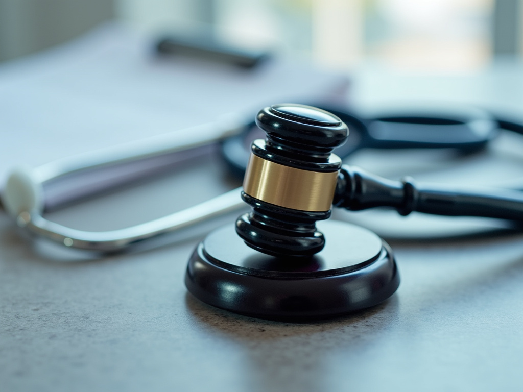 Gavel and stethoscope — brain injury lawyer phoenix