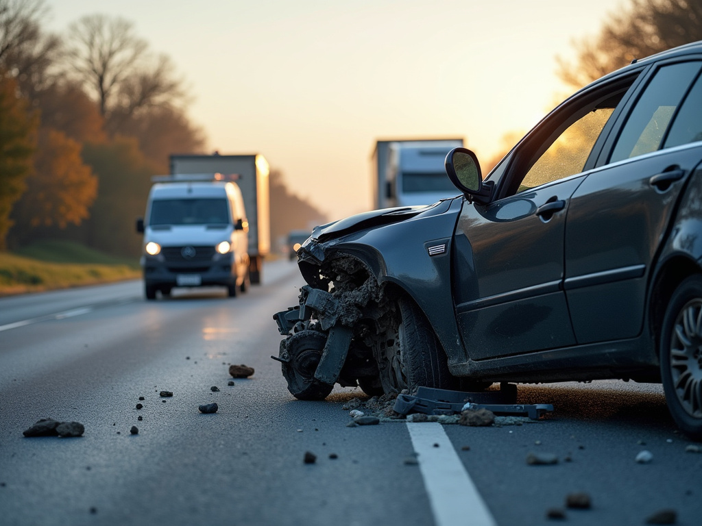 Highway collision scene — los angeles truck accident lawyer
