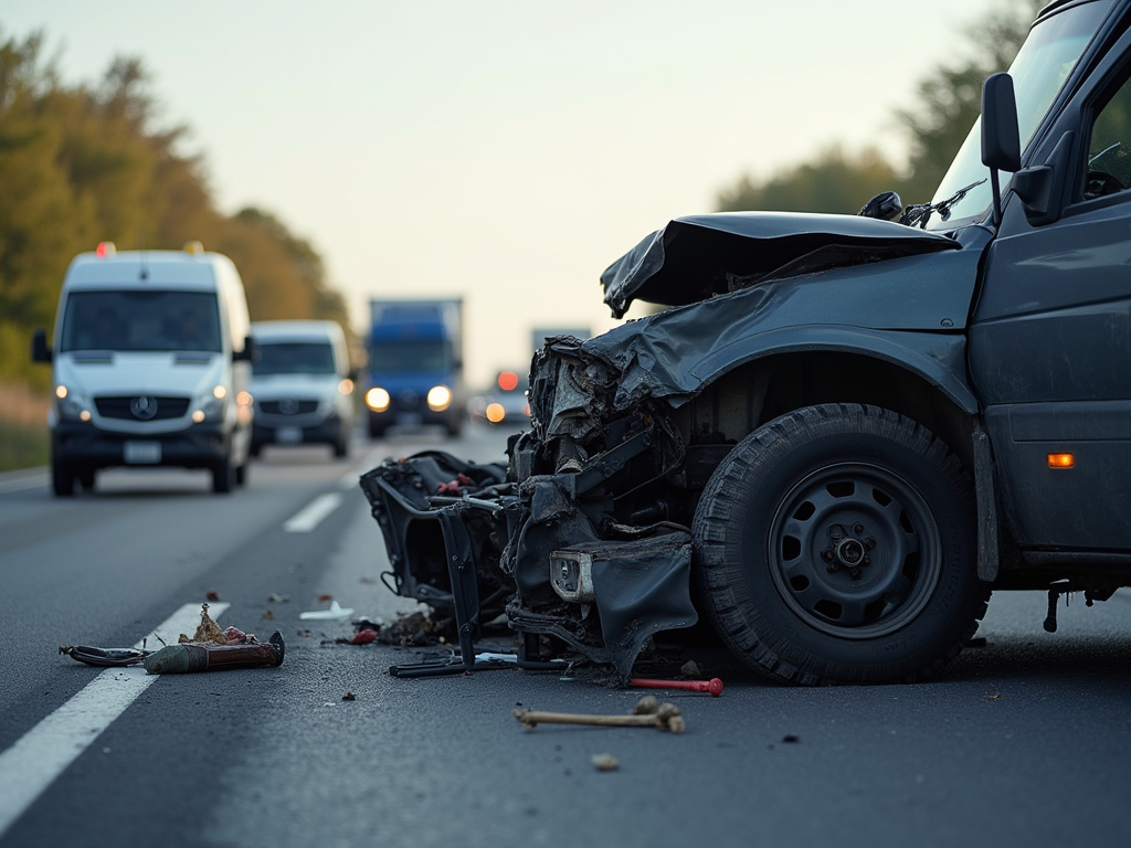 Highway collision scene — truck accident lawyer phoenix