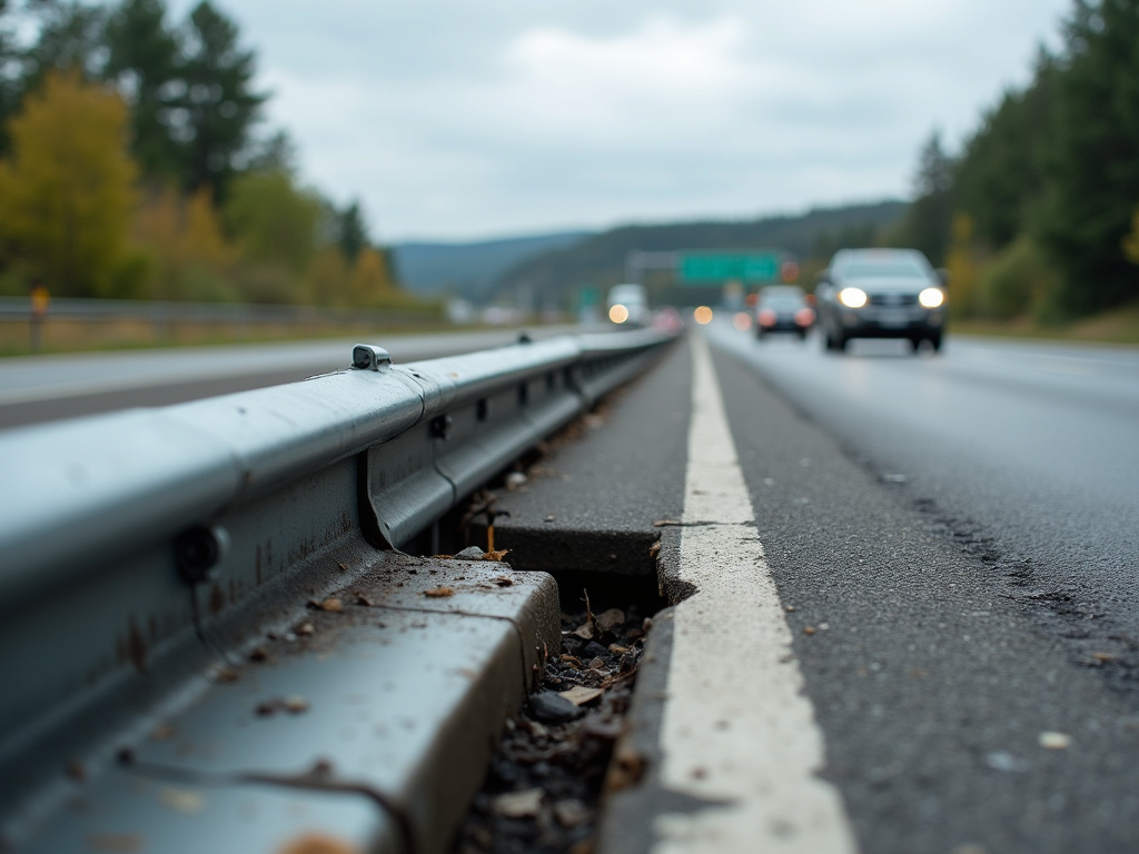 Highway guardrail damage — los angeles freeway accident lawyer