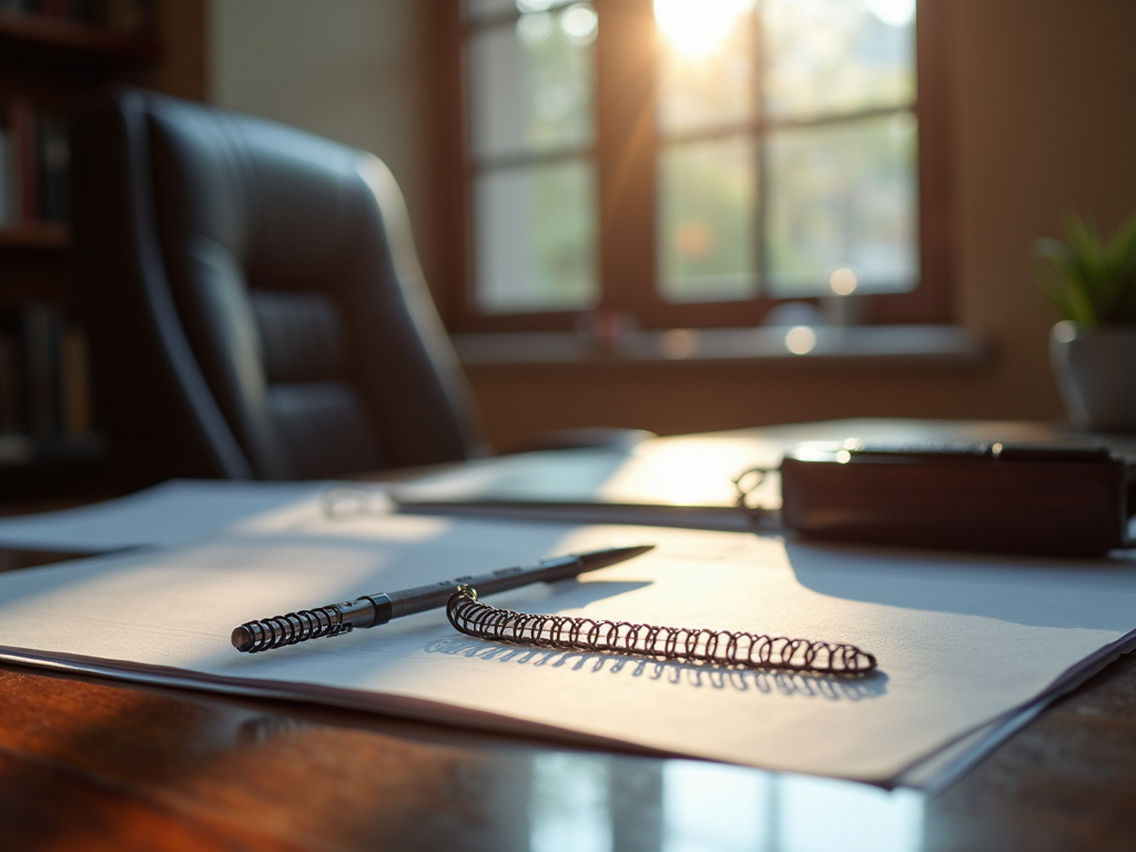Law office desk — los angeles pedestrian accident lawyer