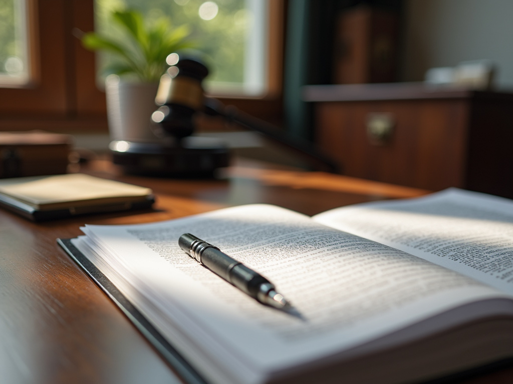 Law office desk — los angeles slip and fall lawyer