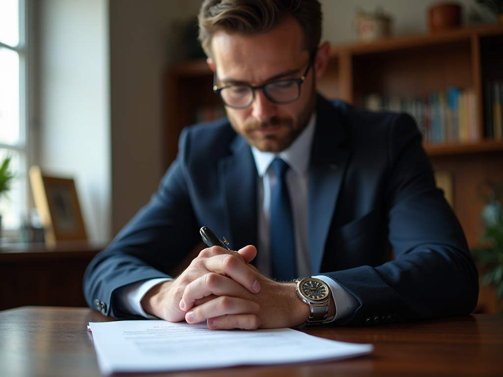 Lawyer at desk — los angeles truck accident lawyer