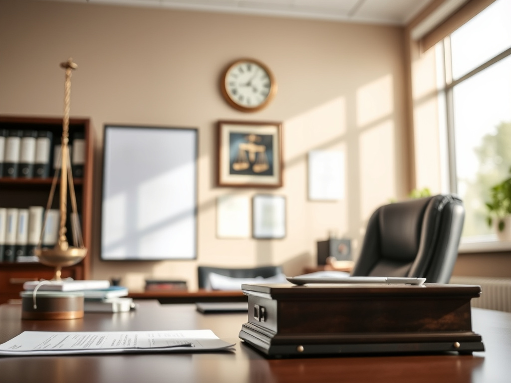 Lawyer's office desk — dog bite lawyer phoenix