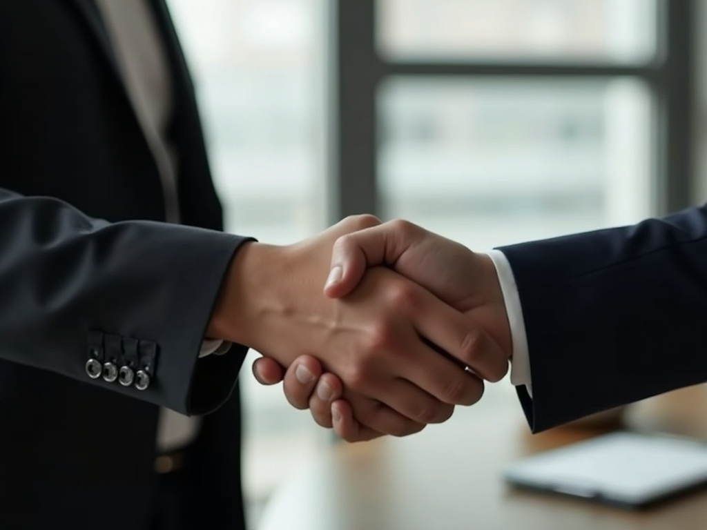 Lawyer shaking hands — los angeles pedestrian accident lawyer