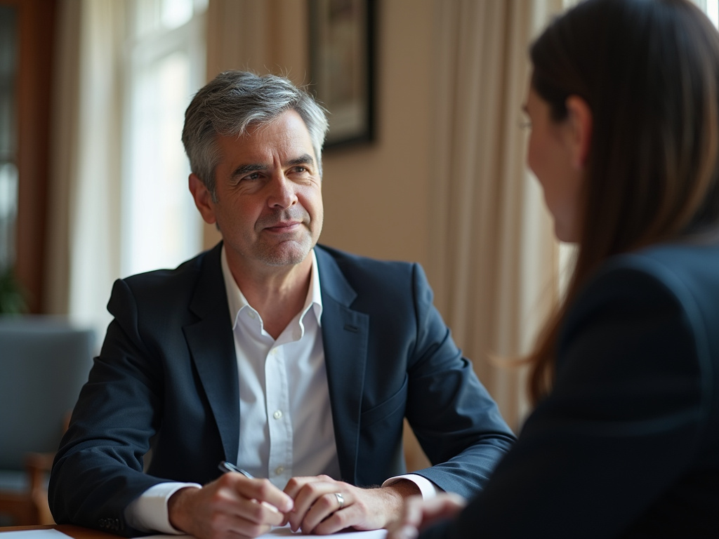 Lawyer with client — los angeles truck accident lawyer