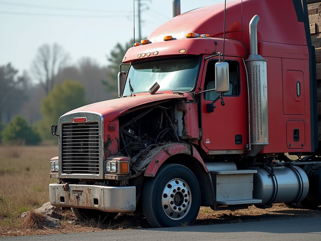 Semi truck wreckage — los angeles truck accident lawyer