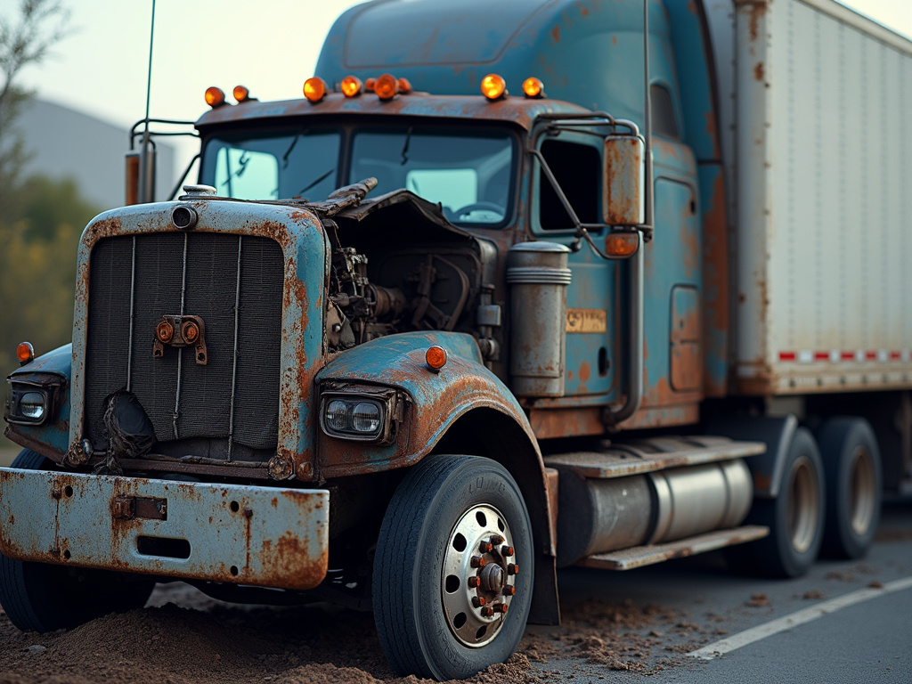 Semi truck wreckage — los angeles truck accident lawyer