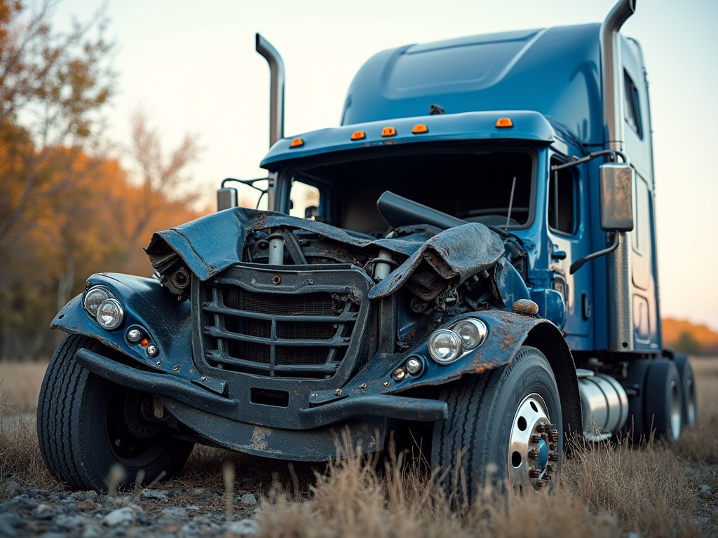 Semi truck wreckage — los angeles truck accident lawyer