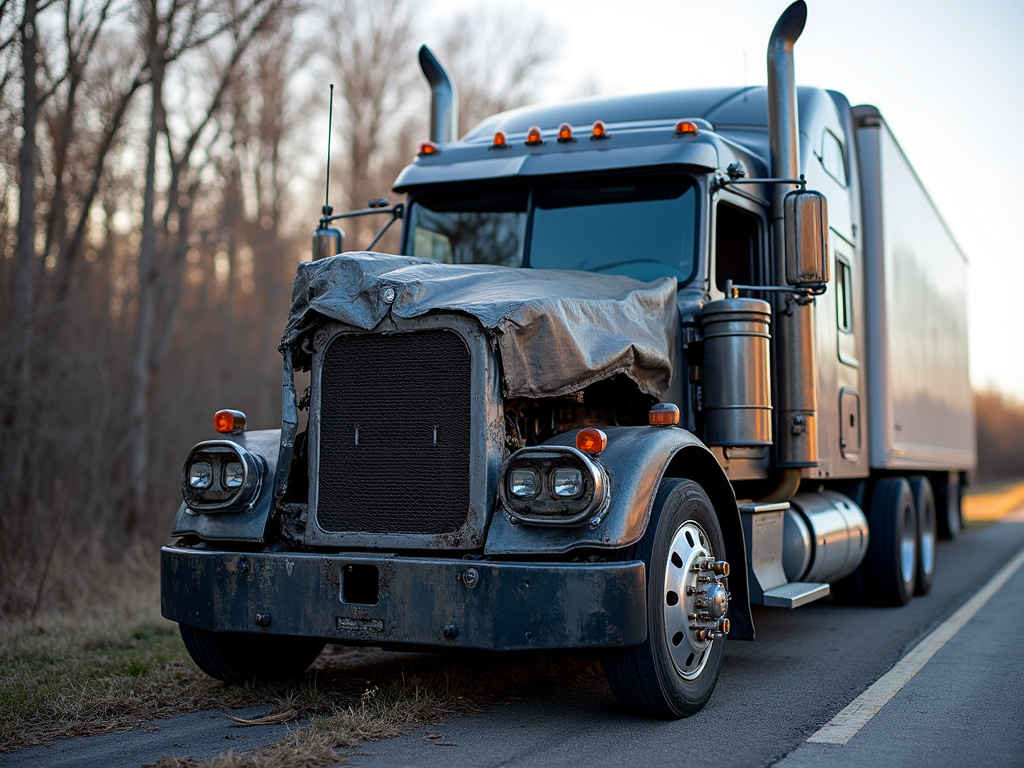 Semi truck wreckage — los angeles truck accident lawyer