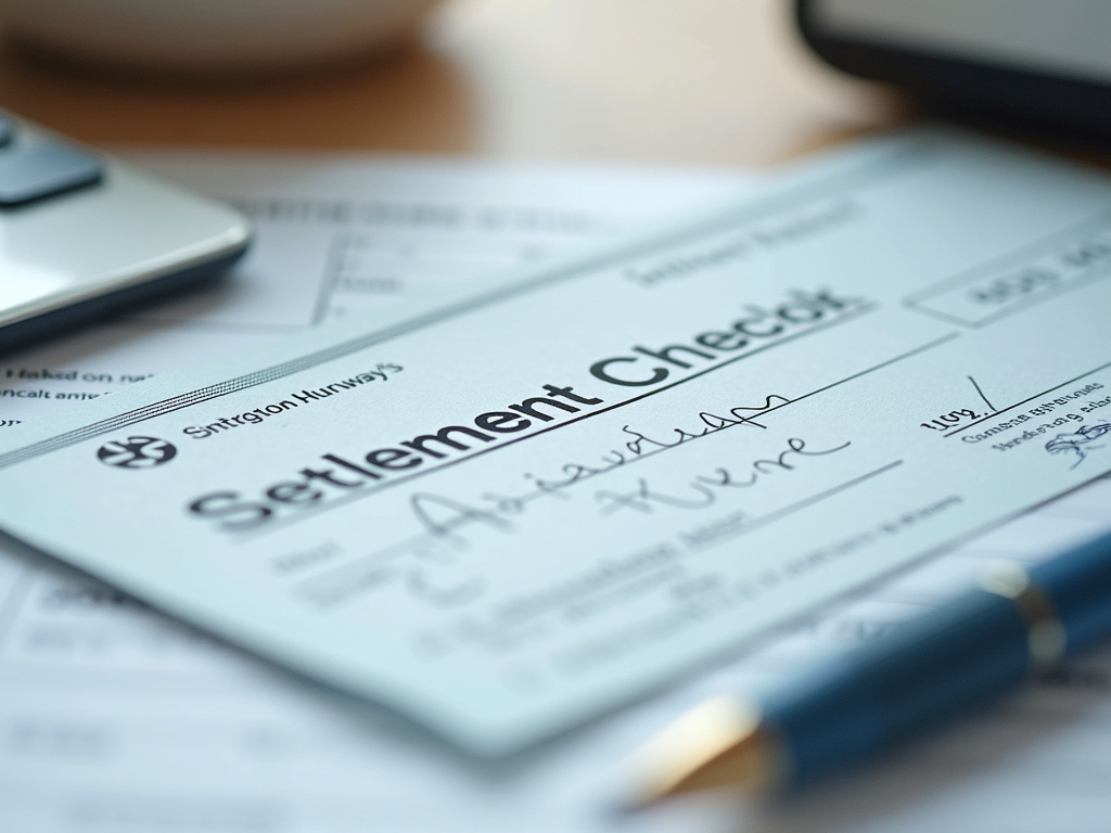 Settlement check — los angeles car accident lawyer