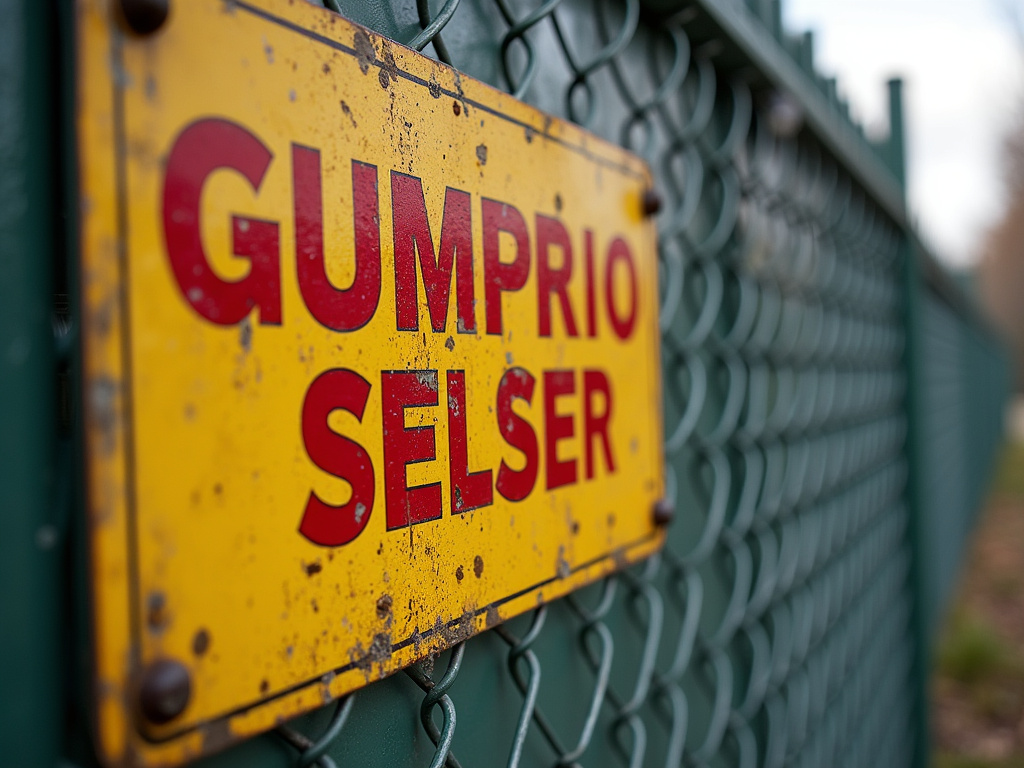 Warning sign fence — dog bite lawyer phoenix