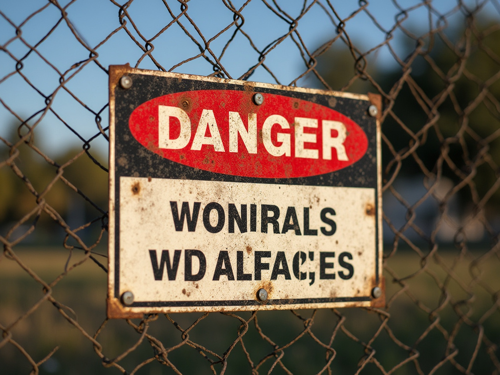 Warning sign fence — dog bite lawyer phoenix