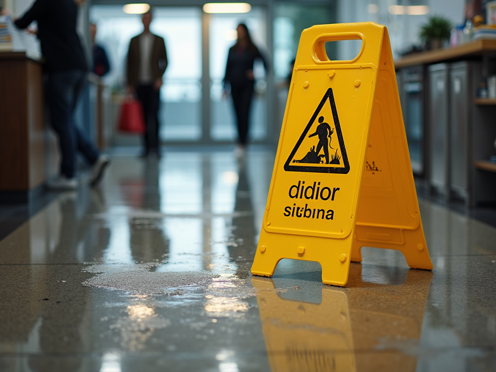 Wet floor sign — los angeles slip and fall lawyer