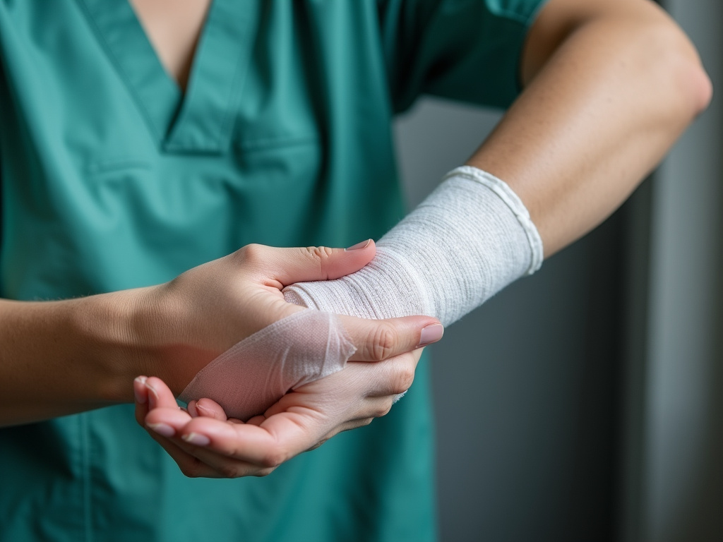 Bandaged arm — dog bite lawyer phoenix