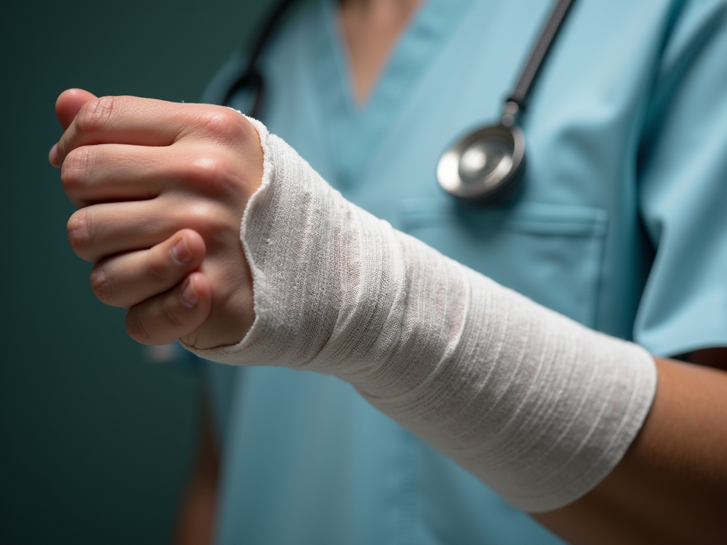 Bandaged arm — dog bite lawyer phoenix