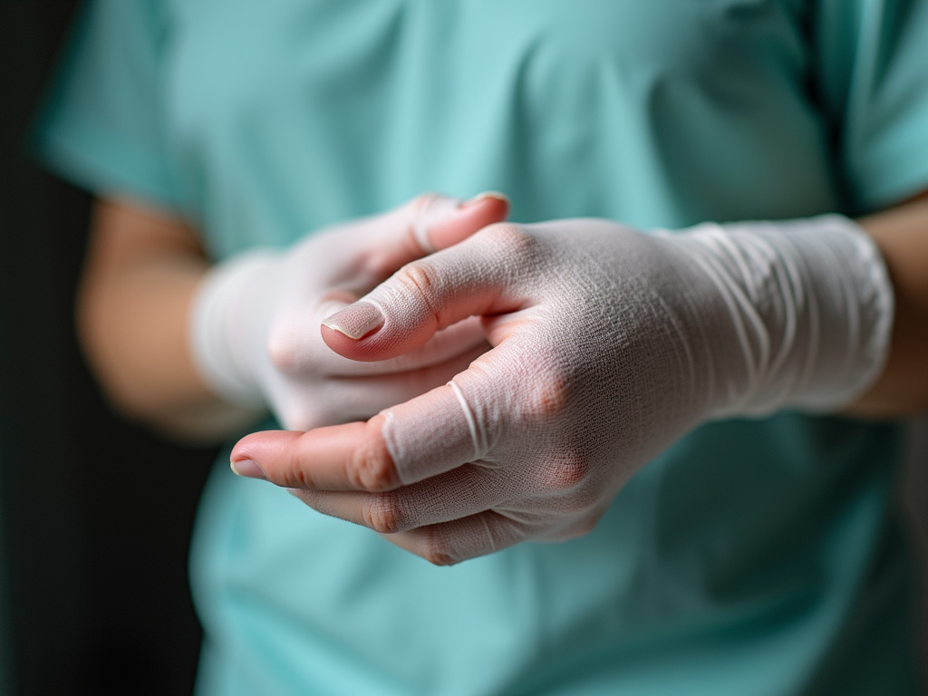 Bandaged hand — los angeles dog bite lawyer