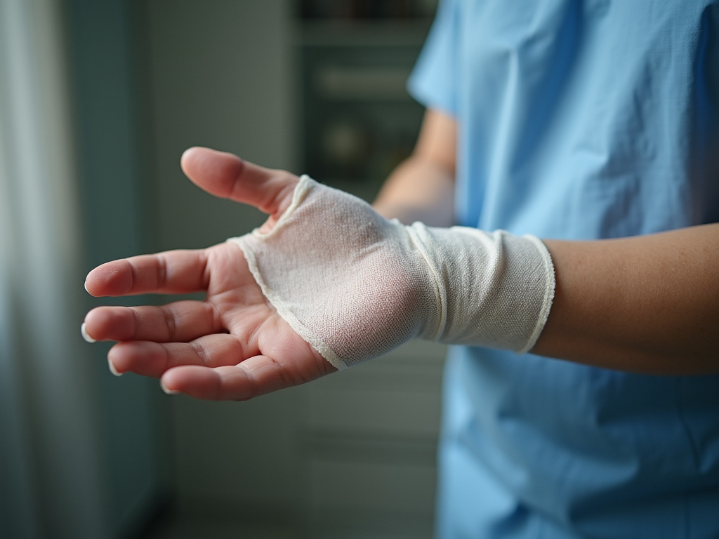 Bandaged hand — los angeles dog bite lawyer