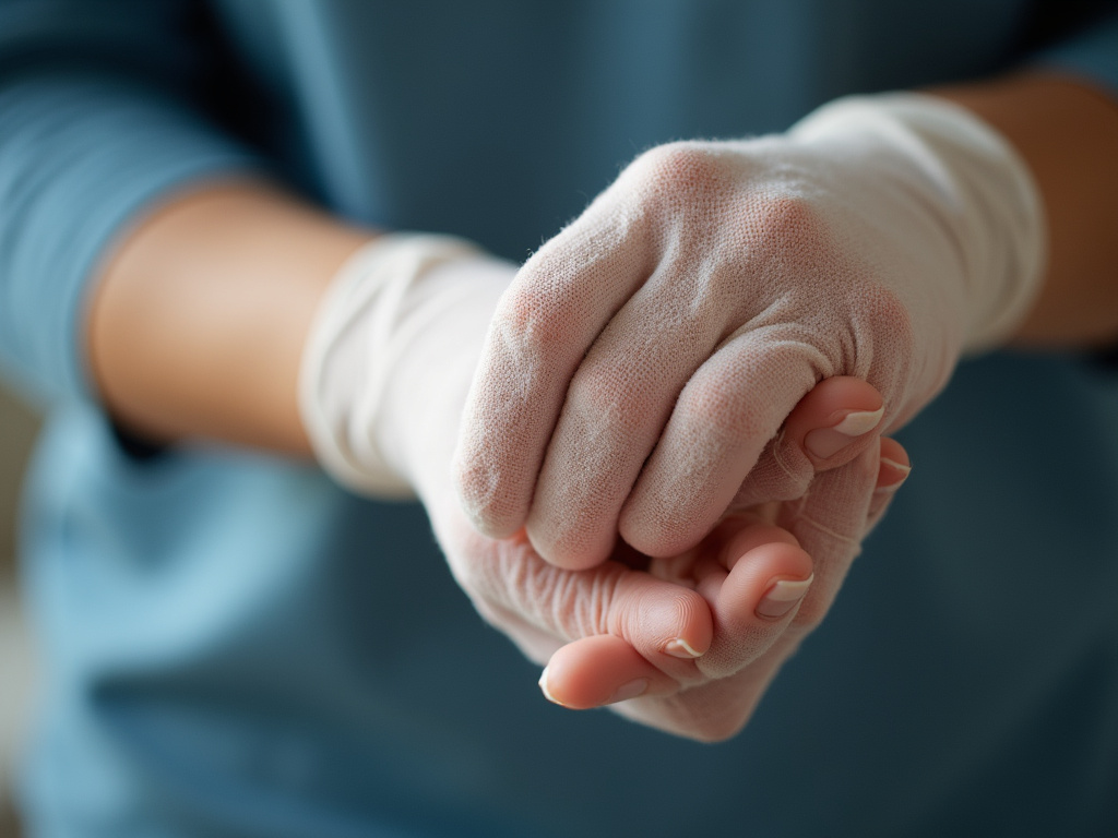 Bandaged hand — los angeles dog bite lawyer