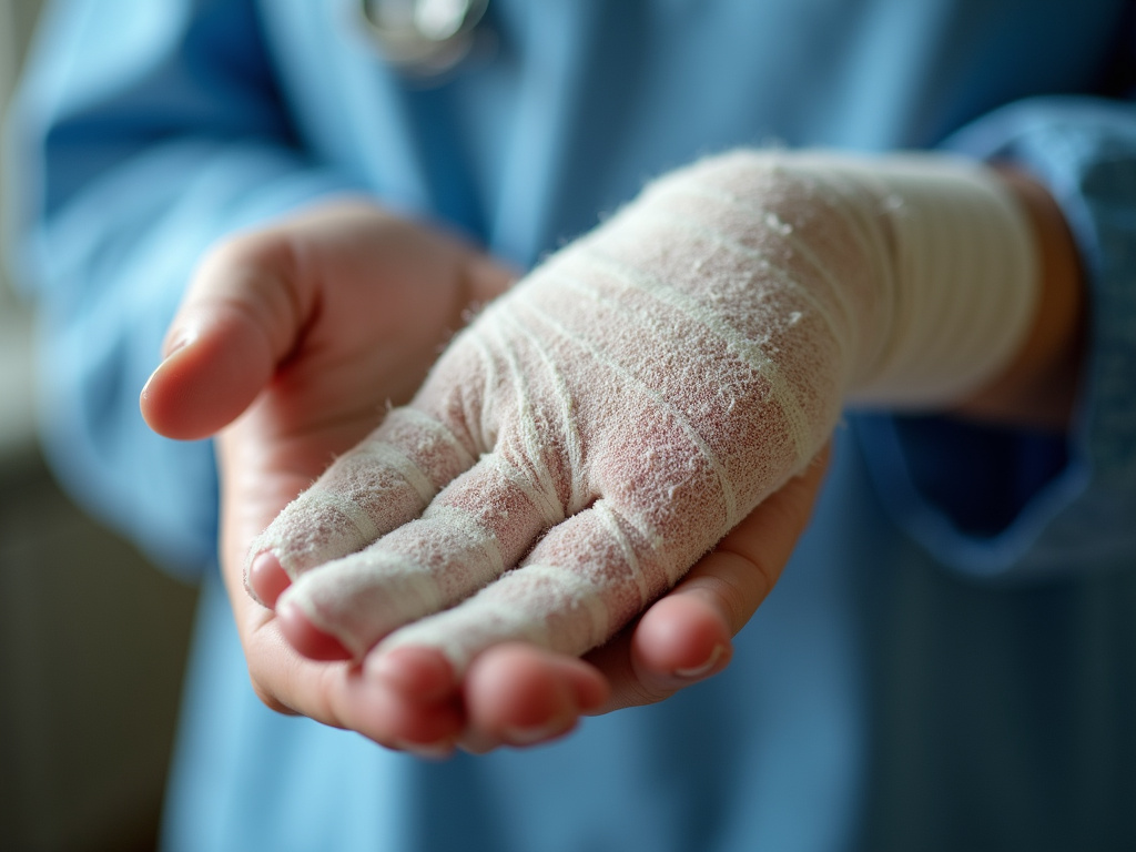 Bandaged hand — los angeles dog bite lawyer