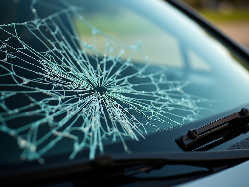 Broken windshield — los angeles truck accident lawyer