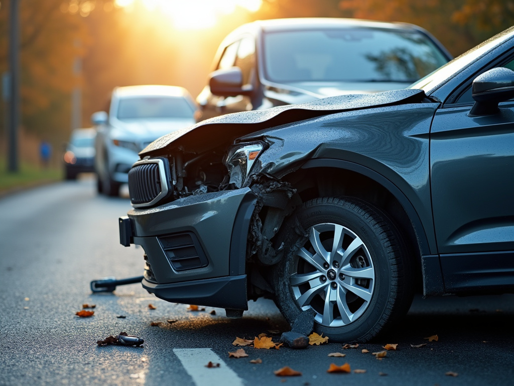 Car accident scene — los angeles car accident lawyer