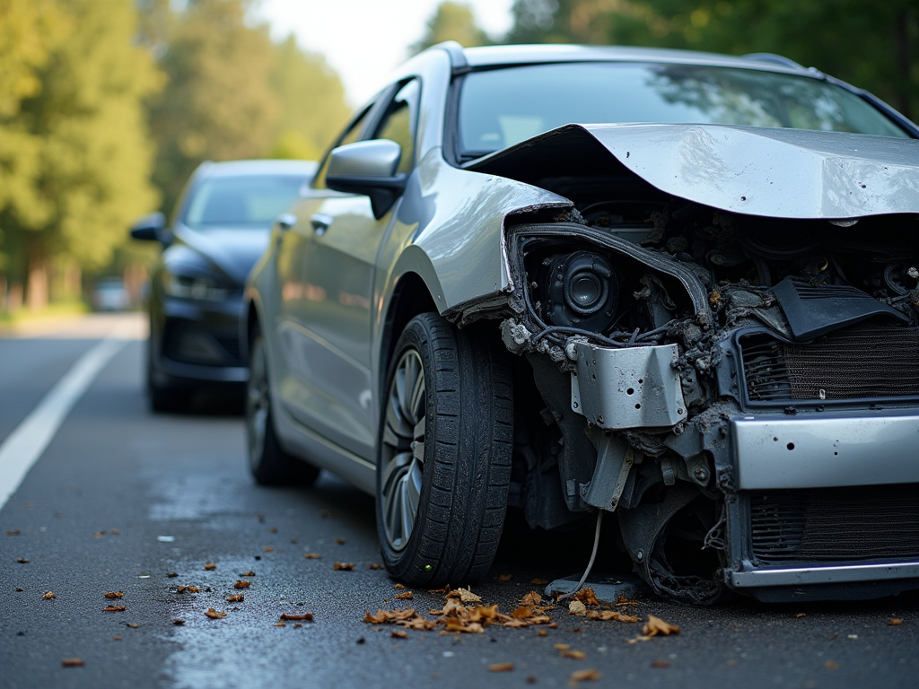 Car accident wreckage — los angeles car accident lawyer