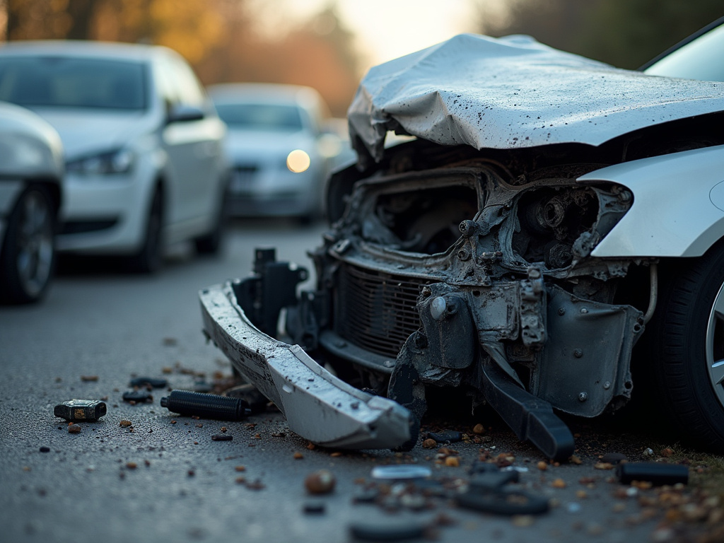 Car accident wreckage — personal injury lawyer phoenix