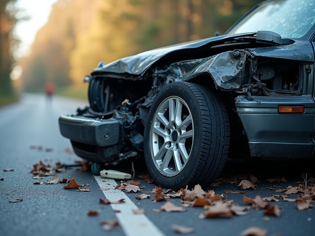 Car accident wreckage — personal injury lawyer phoenix