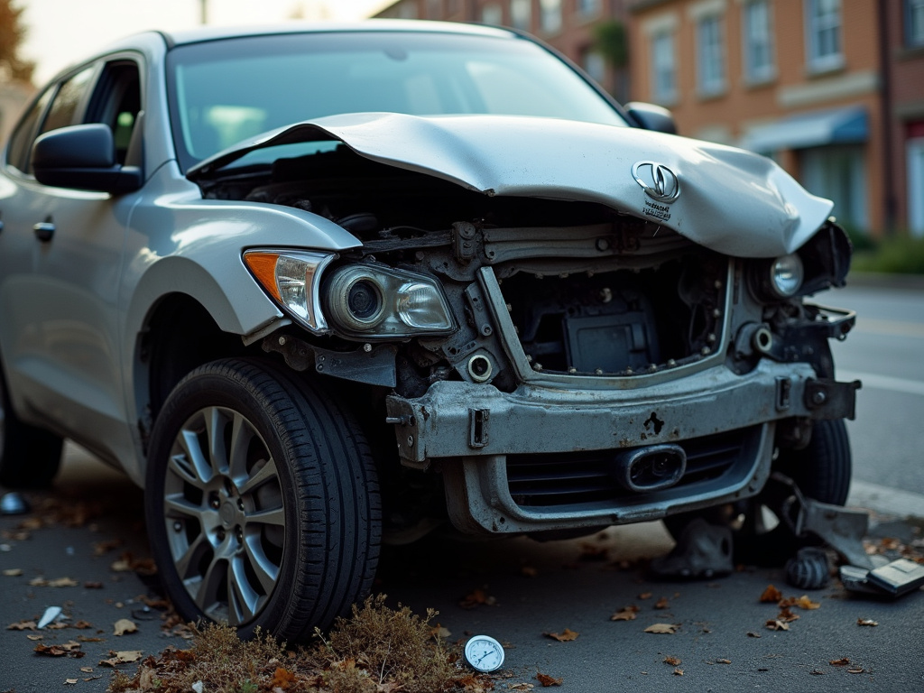 Car accident wreckage — personal injury lawyer phoenix