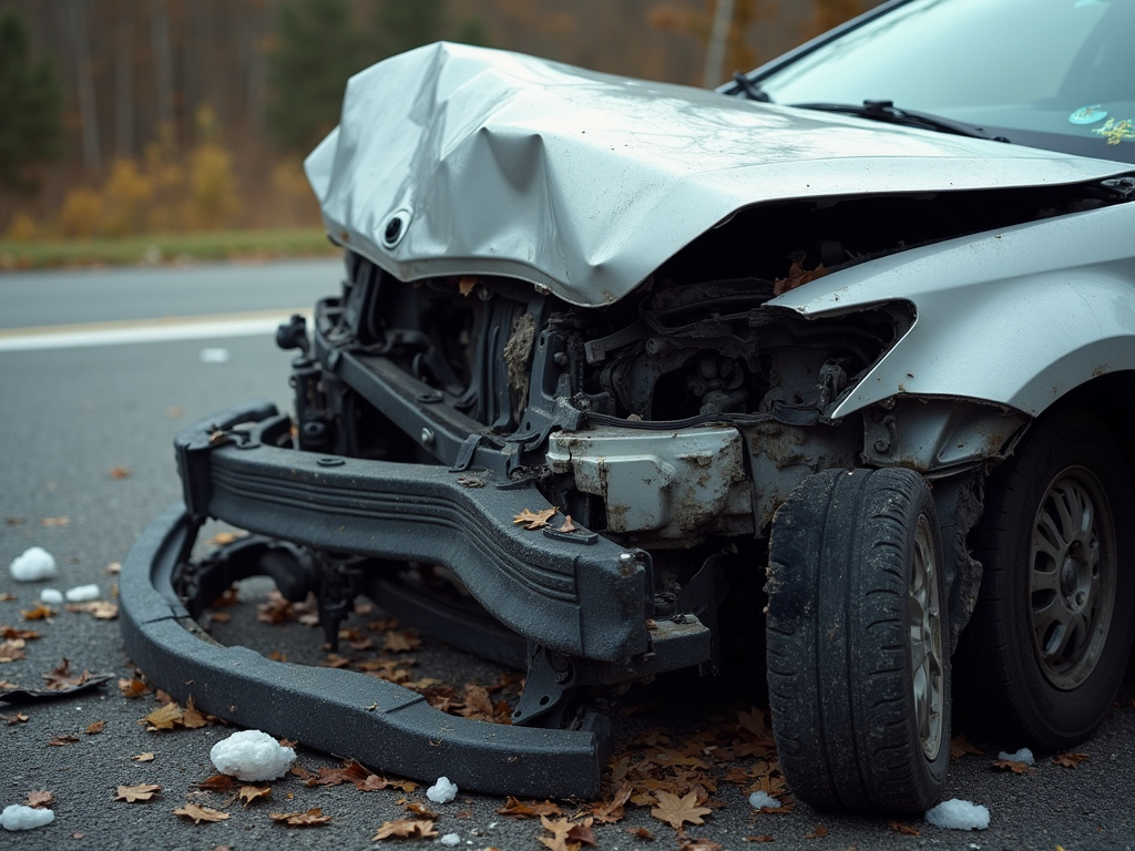 Car accident wreckage — personal injury lawyer phoenix