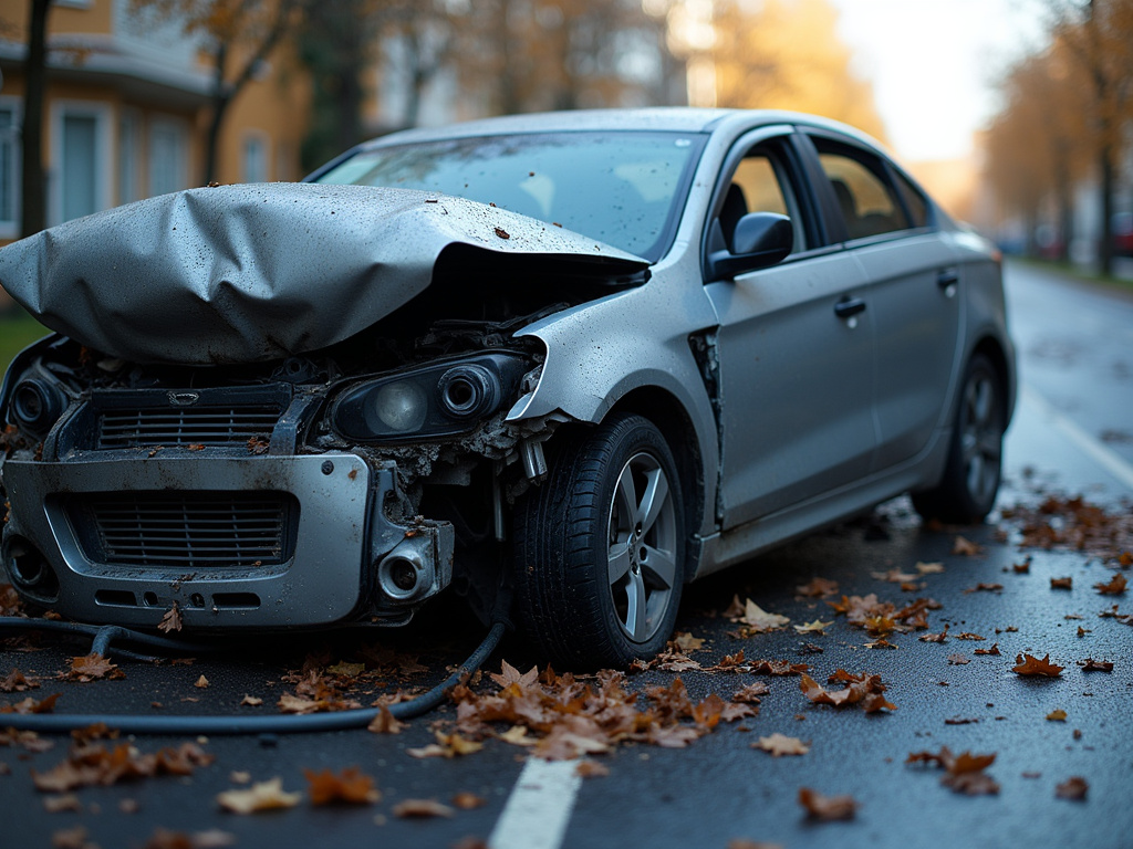 Car accident wreckage — personal injury lawyer phoenix