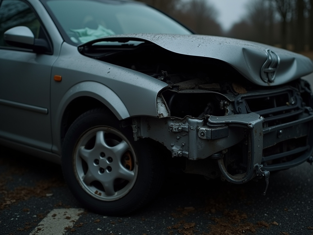 Car crash wreckage — los angeles car accident lawyer