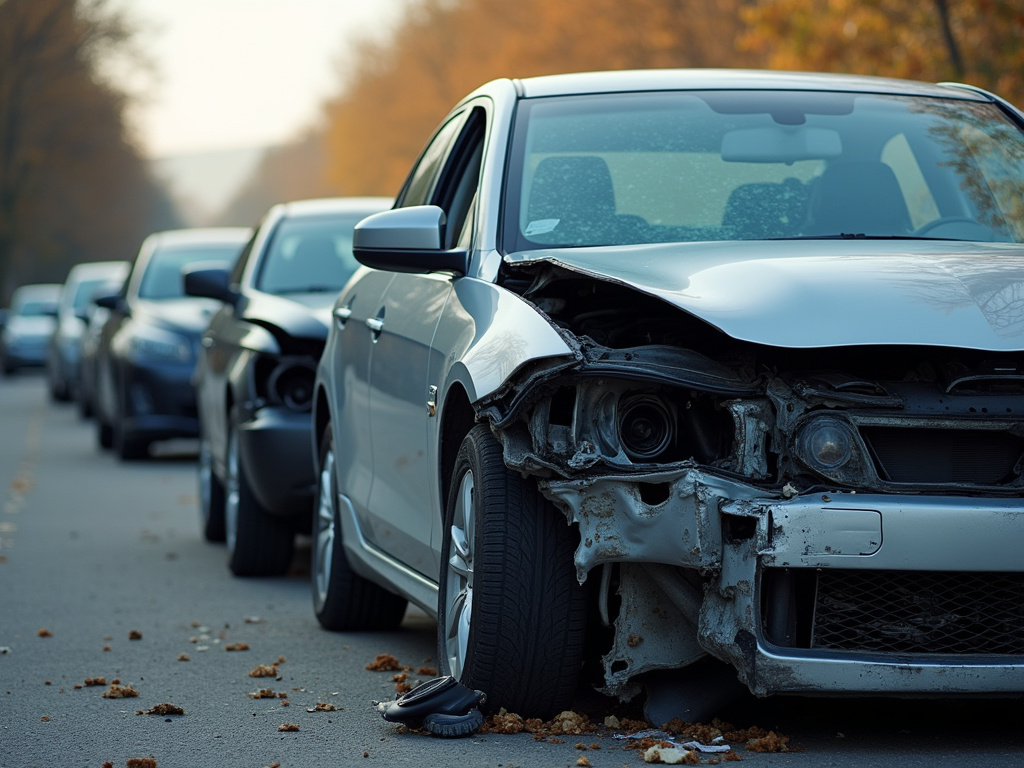 Car crash wreckage — los angeles car accident lawyer