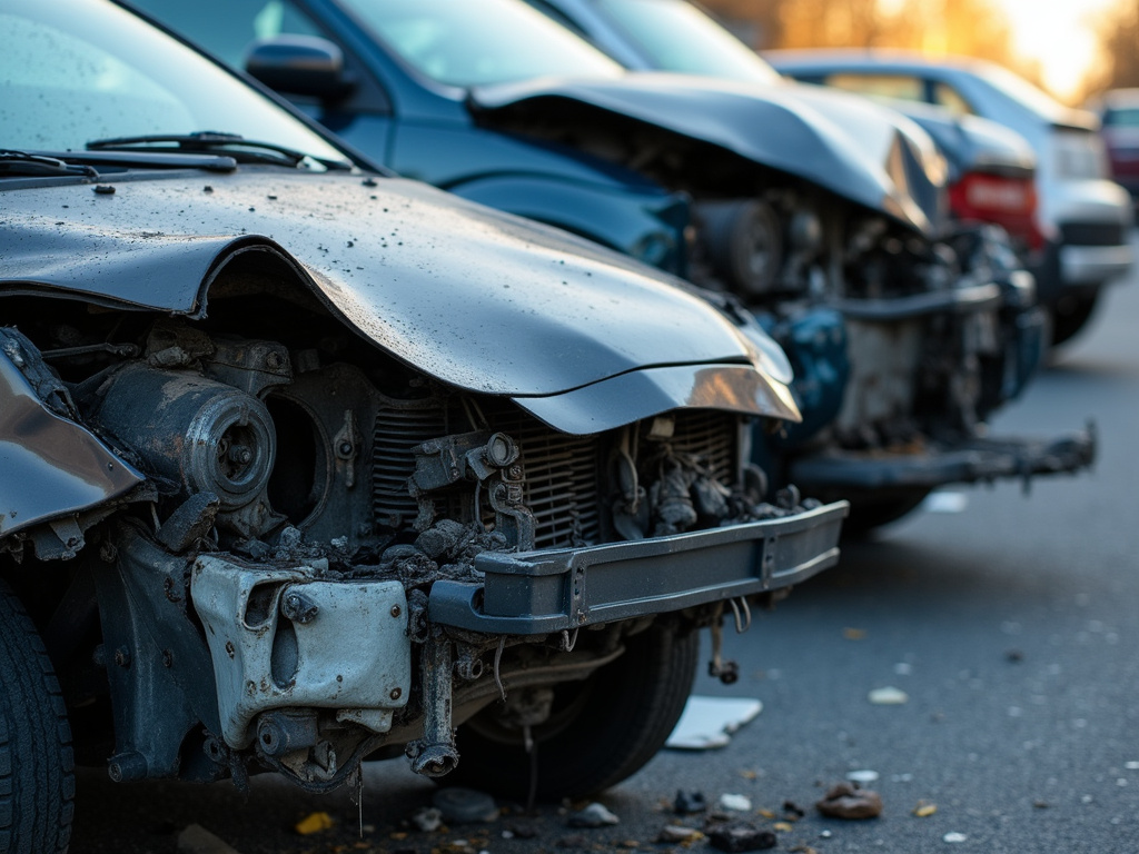 Car crash wreckage — los angeles car accident lawyer