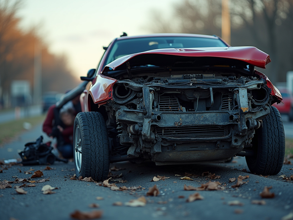 Car crash wreckage — los angeles drunk driving accident lawyer