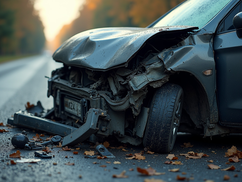 Car crash wreckage — los angeles drunk driving accident lawyer