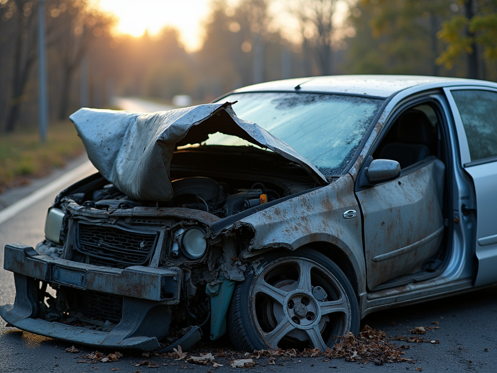 Car crash wreckage — los angeles drunk driving accident lawyer