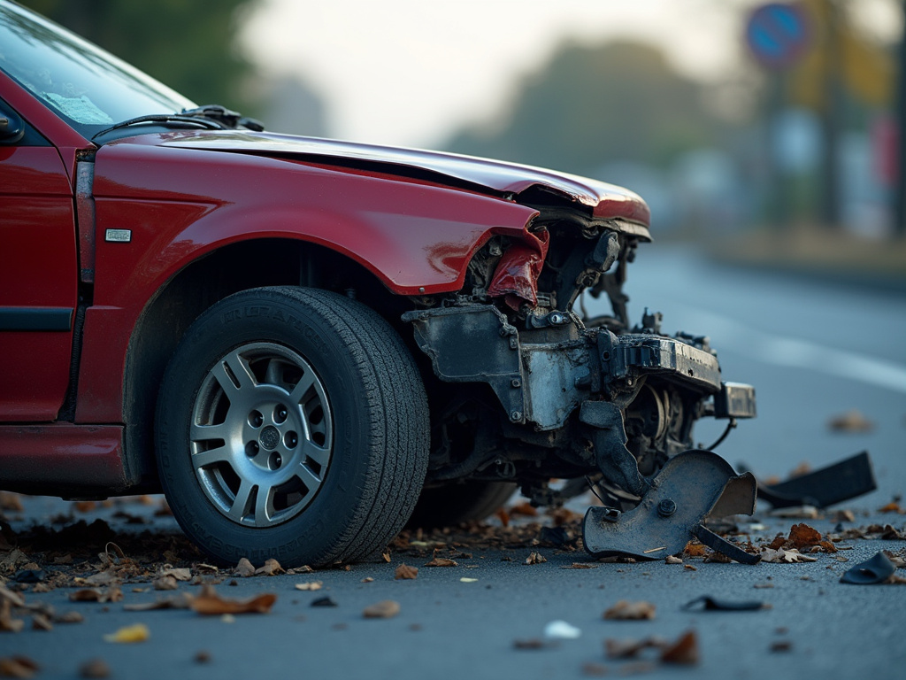 Car crash wreckage — los angeles freeway accident lawyer