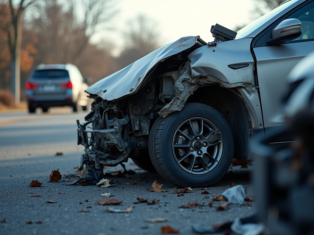 Car crash wreckage — los angeles freeway accident lawyer